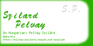 szilard pelvay business card